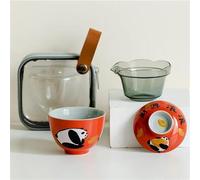 Service Tasse Express En Céramique Art Panda Roulant Richesse Service Thé Extérieur Portable 1 Pot Avec Sac Rangement Chinois Services A Thé Portables