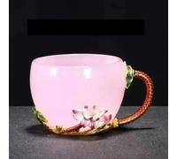 Service Tasse Thé En Jade Émail Haute Qualité Porcelaine Blanc Colorée Avec Poignée Principale Service Kung Fu Services A Thé Portables(D)