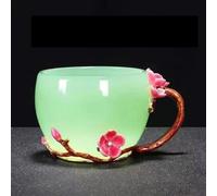 Service Tasse Thé En Jade Émail Haute Qualité Porcelaine Blanc Colorée Avec Poignée Principale Service Kung Fu Services A Thé Portables(G)