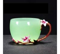 Service Tasse Thé En Jade Émail Haute Qualité Porcelaine Blanc Colorée Avec Poignée Principale Service Kung Fu Services A Thé Portables(L)