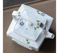 Service Théière Chinoise À Poutre Élévatrice Pot Carré Avec Filtre Bouilloire Kung Fu Petite En Céramique Peinte La Main 180ml Services A Thé Portables