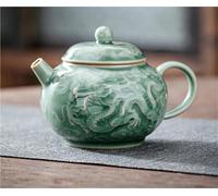 Service Théière Dargon Gravée À La Main, Petite Avec Trou De Filtre, Service Thé Kung Fu Domestique, En Céramique Céladon Four Yue 150ml Services A Thé Portables