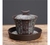 Service Théière Gongfu Domestique, Service À Thé Simple, Petite Poignée D'infuseur Filtrant, En Argile Violette Caractère Anti-brûlure Services A Thé Portables(Type-A)