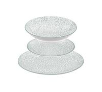 Secret de Gourmet – Service de vaisselle 18 pièces Jasmin – Motif végétal vert – Ø 19/20/26,5 cm