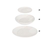 Service de table Sky lounge 18 pièce(s) blanc D26,8xp2,6cm - Atmosphera createur d'interieur