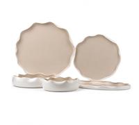 Service Vaisselle Nice 25pcs, Set De Table, Assiettes Service De Table 6 Personnes, Assiette Creuse, Bols&Plates, Vaisselle Et Arts De La Table, Assiette Porcelaine Micro-Onde/Lave-Vaisselle, Japandi