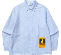 Service Works - Chemise en coton bio - Waiter Shirt Oxford Blue pour Homme en Coton - Taille L - Bleu Bleu L