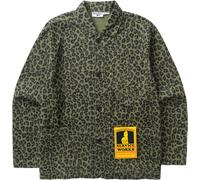 Service Works - Surchemise décontractée en coton biologique - Patterned Easy Chef Shirt Green Leopard en Coton - Taille S - Vert Vert S