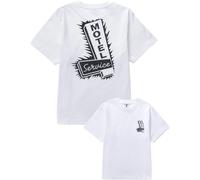 Service Works - T-shirt en coton biologique - Motel Tee White pour Homme en Coton - Taille XL - Blanc Blanc XL