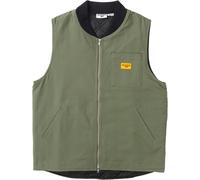 Service Works - Veste sans manches en toile de coton biologique - Canvas Work Vest Olive en Coton - Taille L - Kaki Kaki L