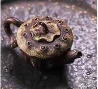 Service Yixing - Mini Pot Chinois En Argile Violette Fait À La Main Petite Capacité Graine Lotus Service Thé Kungfu Théière Services A Thé Portables