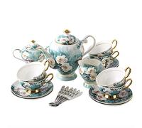 Services à thé en porcelaine britannique 21 pièces, service café fleurs Vintage, de l'après-midi, Service mariage for adultes