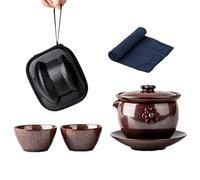 Services à thé pour adultes, service à thé japonais | Verrerie et articles à boissons empilables | Tasses à antidérapantes, conception Anti-brûlure pour de noir pu-erh Oolong vert
