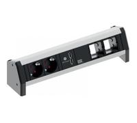 Services Généraux Bachmann Bachmann Steckdoseneinheit "Step", 3-Fach, Kunststoff Noir Noir Noir 215262 Multicolore