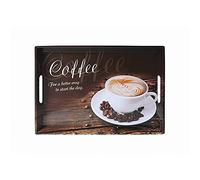 Serviertablett COFFEE Rectangulaire en Mélamine Kesper 50x35cm Blanc