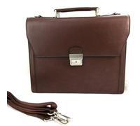 Serviette 1 soufflet ""David William"" marron