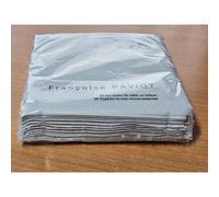 Serviette 25x25 Jetable Intissé Françcoise PAVIOT UNI ARGENT - Paquet de 20