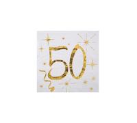 SERVIETTE 50 ANS METAL X20
