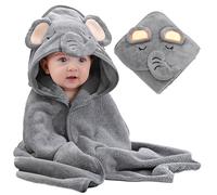 Serviette à Capuche Bébé Lexikind : Peignoir De Bain En Tissu Éponge Pour Garçon Et Fille (Fleur)