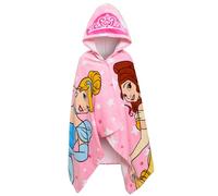 Serviette à capuche Disney Princesse pour enfants, poncho 100 % coton pour filles, grande serviette de bain pour enfants, plage, piscine, couverture chaude, change, natation, rose, taille unique