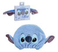 Serviette à cheveux - CERDA - Stitch - Microfibre bleu - Séchage rapide - Bouton antidérapant