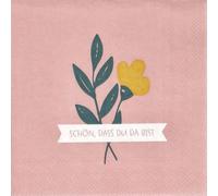 Serviette à cocktail « Schön, dass du da bist »
