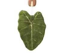 Serviette À Main en Polaire Corail - Serviette À Main en Forme De Feuille De 11,02 Pouces | Petite Serrviette en Velours Corail - Douce À Séchage Rapide avec Motif De Feuilles Décoratives, Id