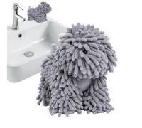 Serviette à main,Tissu Ménager Accrochable Motif Dessin Animé - Essuie-Main Bain Petit Chien,pour dortoir étudiant appartement salle de bain et douche location maison couple famille pendaison de créma