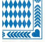 Serviette à motif 'Bleu bavarois', 400 x 400 mm