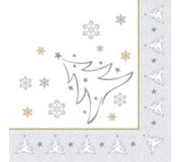 Serviette à motif de Noël 'X-Mas Elegance', or
