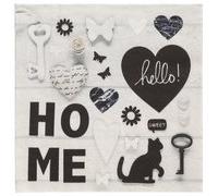 Serviette à motif 'Home', 330 x 330 mm