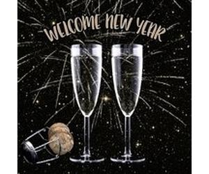 Serviette à motif réveillon 'Happy New Year'