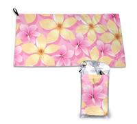 Serviette à séchage rapide à fleurs tropicales roses et oranges, serviettes en microfibre pour adultes, 40,6 x 3 400 cm