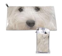 Serviette à séchage rapide en microfibre pour adultes, motif chiot Westie mignon, 40,6 x 5 495 cm