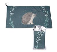 Serviette à séchage rapide en microfibre pour adultes, motif petit hérisson mignon, 40,6 x 549 cm