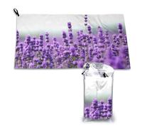 Serviette à séchage rapide lavande violette, serviettes en microfibre pour adultes, 40,6 x 145,8 cm