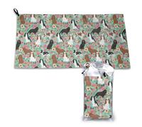 Serviette à séchage rapide motif Cavalier King Charles Spaniel, serviettes en microfibre pour adultes, 40,6 x 56,9 cm