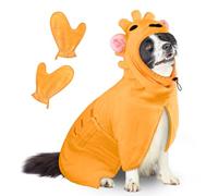 Serviette à Séchage Rapide pour Animaux, Peignoir pour Chien en Microfibre, Peignoir pour Chien Absorbant, Absorbant Manteau pour Animaux pour Séchage Après Baignade Bain (Lion Orange, L)