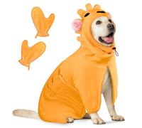 Serviette à Séchage Rapide pour Animaux, Peignoir pour Chien en Microfibre, Peignoir pour Chien Absorbant, Absorbant Manteau pour Animaux pour Séchage Après Baignade Bain (Lion Orange, M)