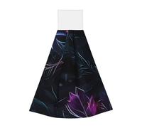Serviette à suspendre en polaire corail pour enfants et adultes, serviette de salle de bain et cuisine, serviette de cuisine super absorbante, mystère noir
