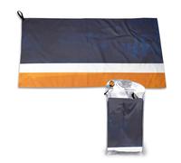 Serviette absorbante à séchage rapide, motif abstrait bleu marine, jaune, ocre, en microfibre, pour adultes, 40,6 x 241,5 cm
