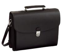Serviette Alassio "FORTE" imitation cuir noir
