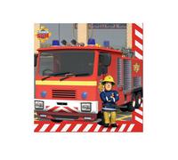 amscan 16 Serviettes en Papier Sam Le Pompier 33 x 33 cm - Multicolore