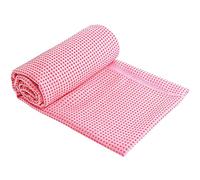 Serviette antidérapante yoga pour tapis, sac transport maille, 183 x 63 cm microfibre, poignée silicone, Hot Yoga Bikram Pilates (rose)