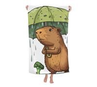 Serviette Brocoli Mignon Capybara Serviette Plage 80X130Cm