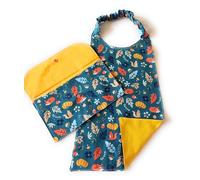 Serviette Cantine Enfant élastique avec Pochette de Rangement, Serviette Maternelle, Grand Bavoir