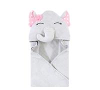 Serviette capuche unisexe en coton Hudson Baby, motif animal, pois blancs, joli l phant, taille unique