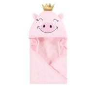 Serviette capuche unisexe en coton motif animal Hudson Baby, motif cochon, taille unique