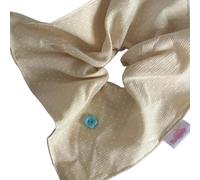 Serviette carrée coréenne douce à pois - Grand bandeau pour cheveux - Style paresseux - Polyvalent - Corde à cheveux carrée - Beige