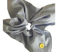 Serviette carrée coréenne douce à pois - Grand bandeau pour cheveux - Style paresseux - Polyvalent - Corde à cheveux carrée - Bleu